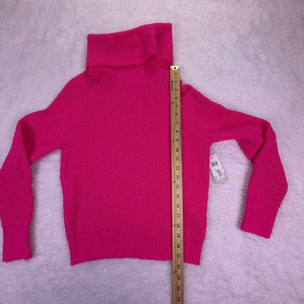 NWT B.P. Nordstrom Womens S‎ Hot Pink Turtleneck Sweater - Picture 6 of 9